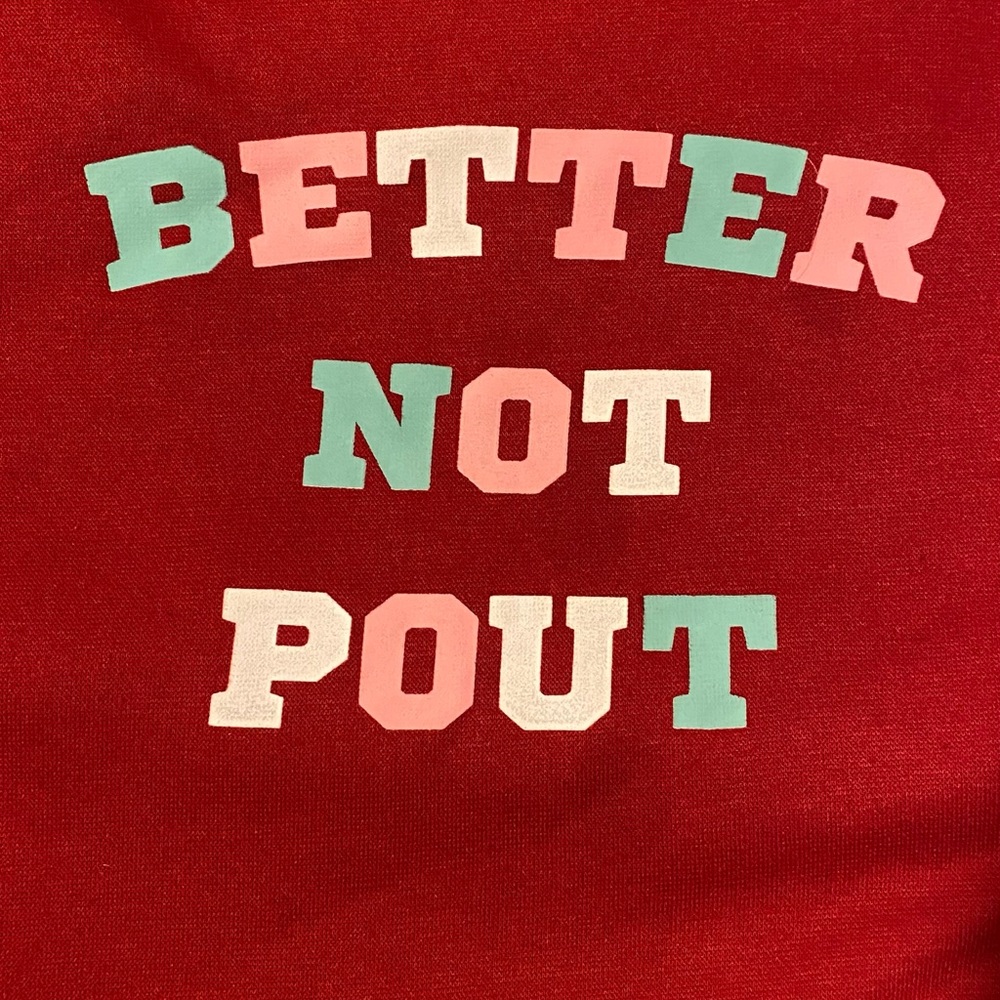 Red Graphic Tee with Colorful Text